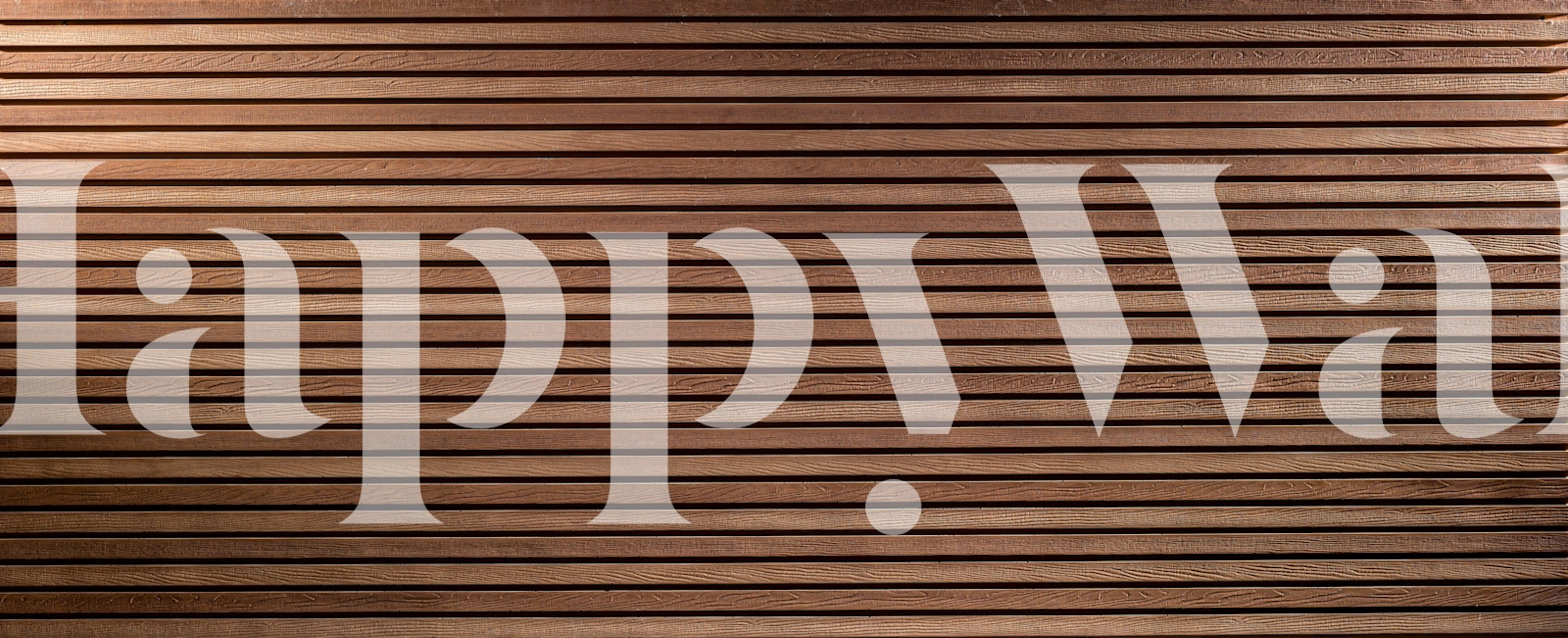 Stylish striped wood finish wallpaper in a room