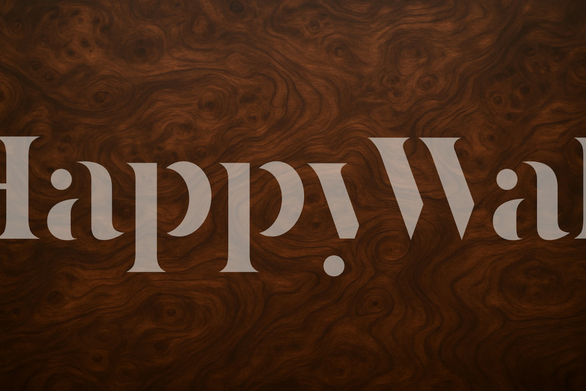 Rich brown patterned wallpaper in a room