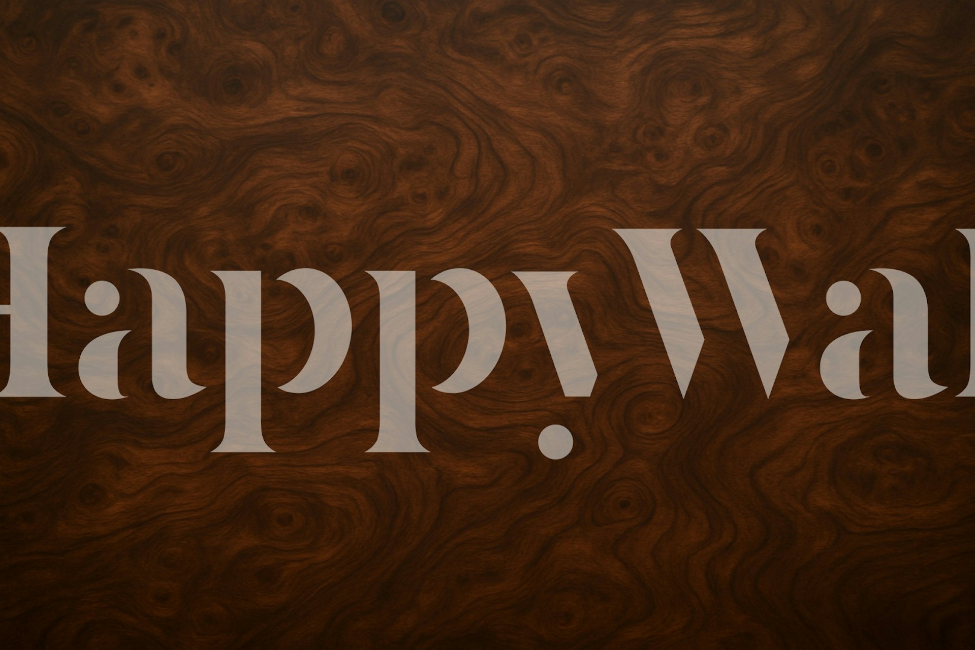 Rich brown patterned wallpaper in a room