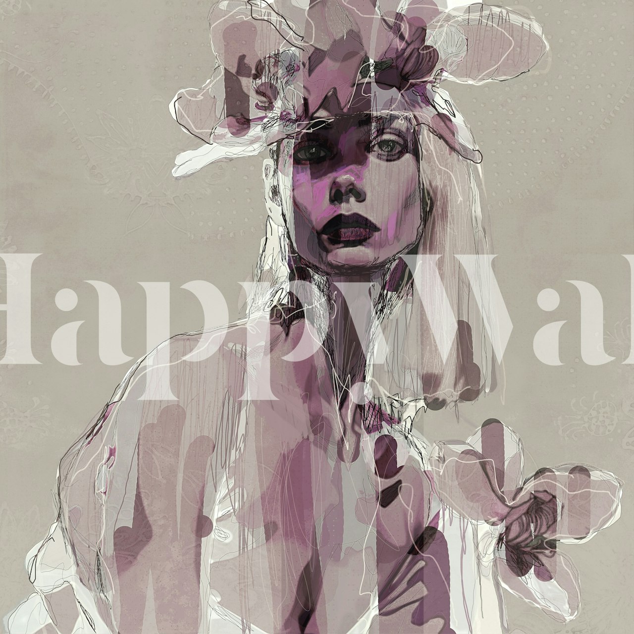 Avantgarde tapet vist i et stilfullt rom