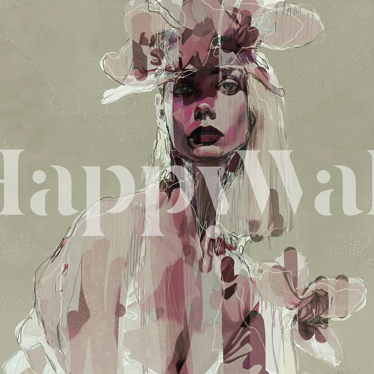 Artistic avantgarde2 wallpaper in a room setting