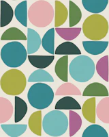Scandi Geometric Shapes - Teal Green Blue tapete