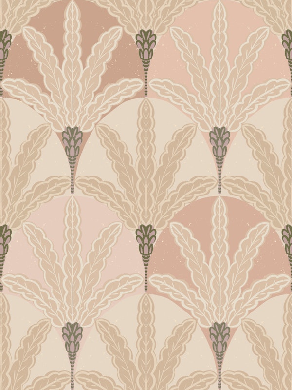 Muted Pink Palm Elegance