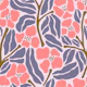 Hand Painted Flowers in Peach and Violet