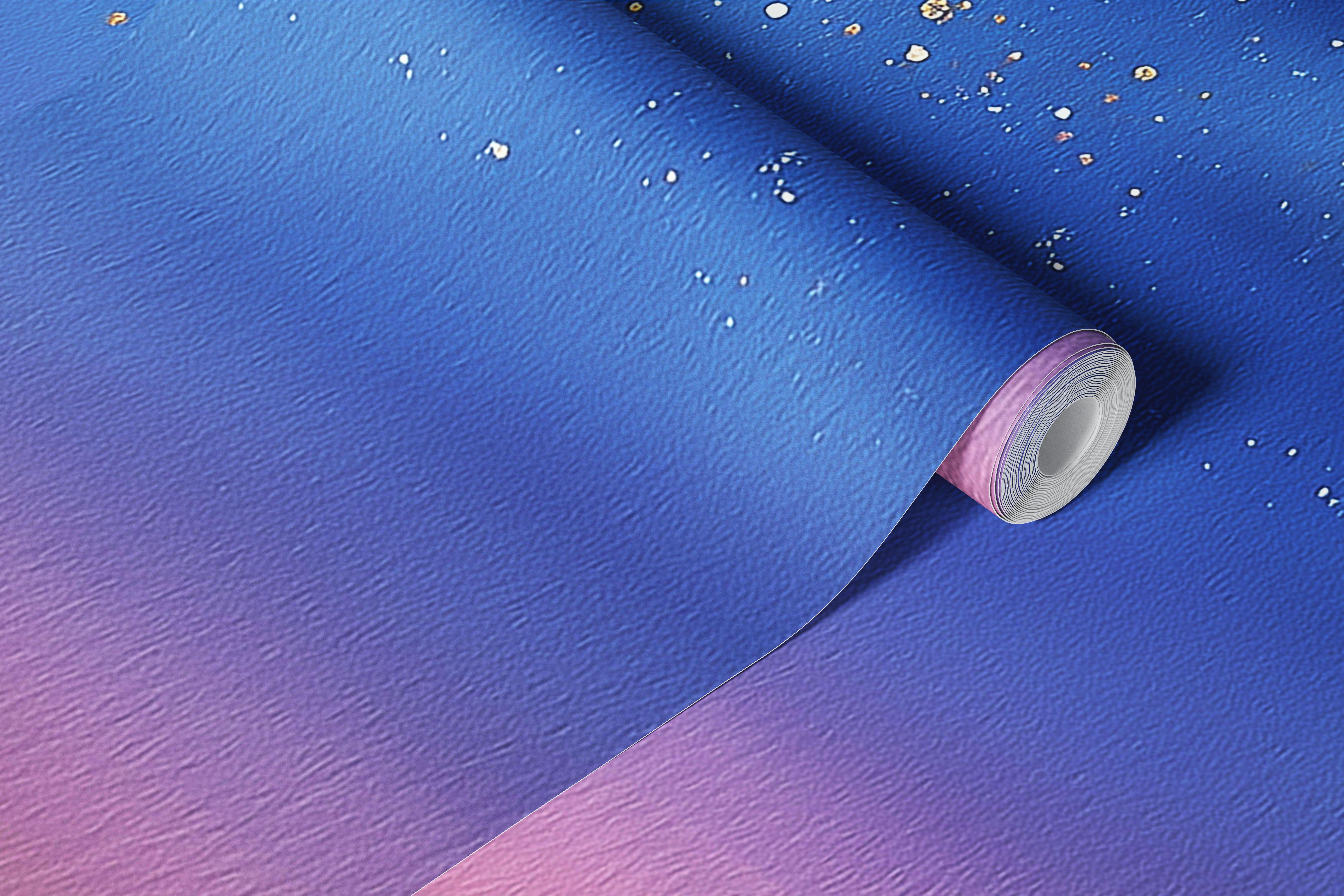 Indigo Night Sky Watercolor wallpaper in a room