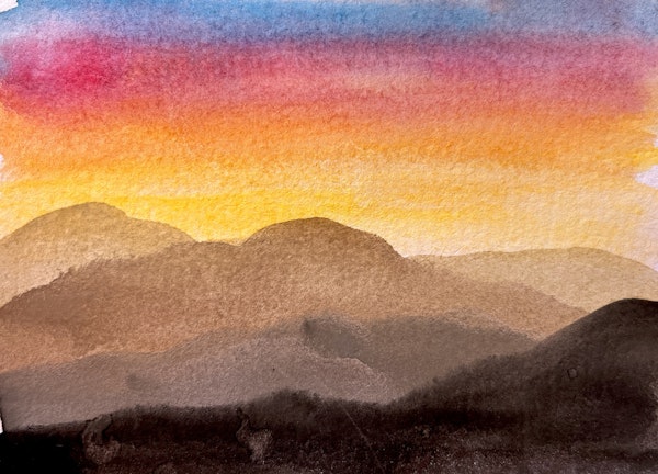 Watercolor Sunset