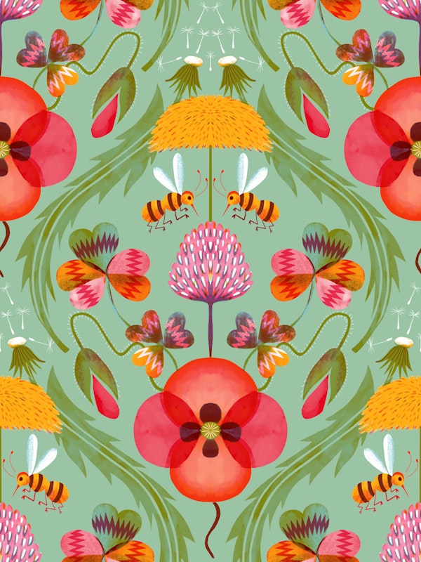 pollinators love weeds damask Green