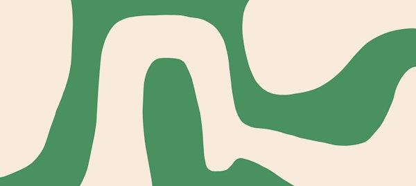 Minimalist Green Flow Lines