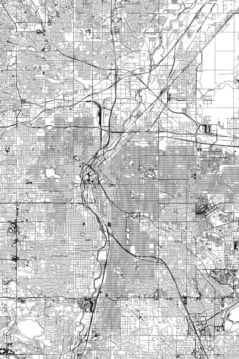 Denver Map Portrait Wallpaper Shop Now at Happywall