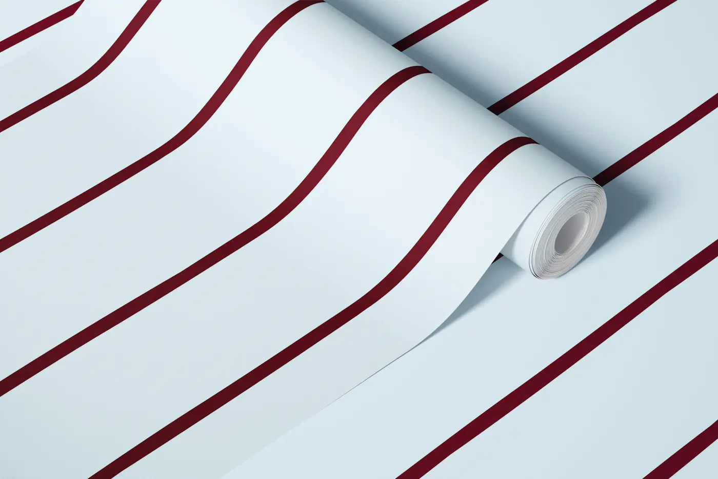 Scandi Stripes Ice Blue wallpaper roll
