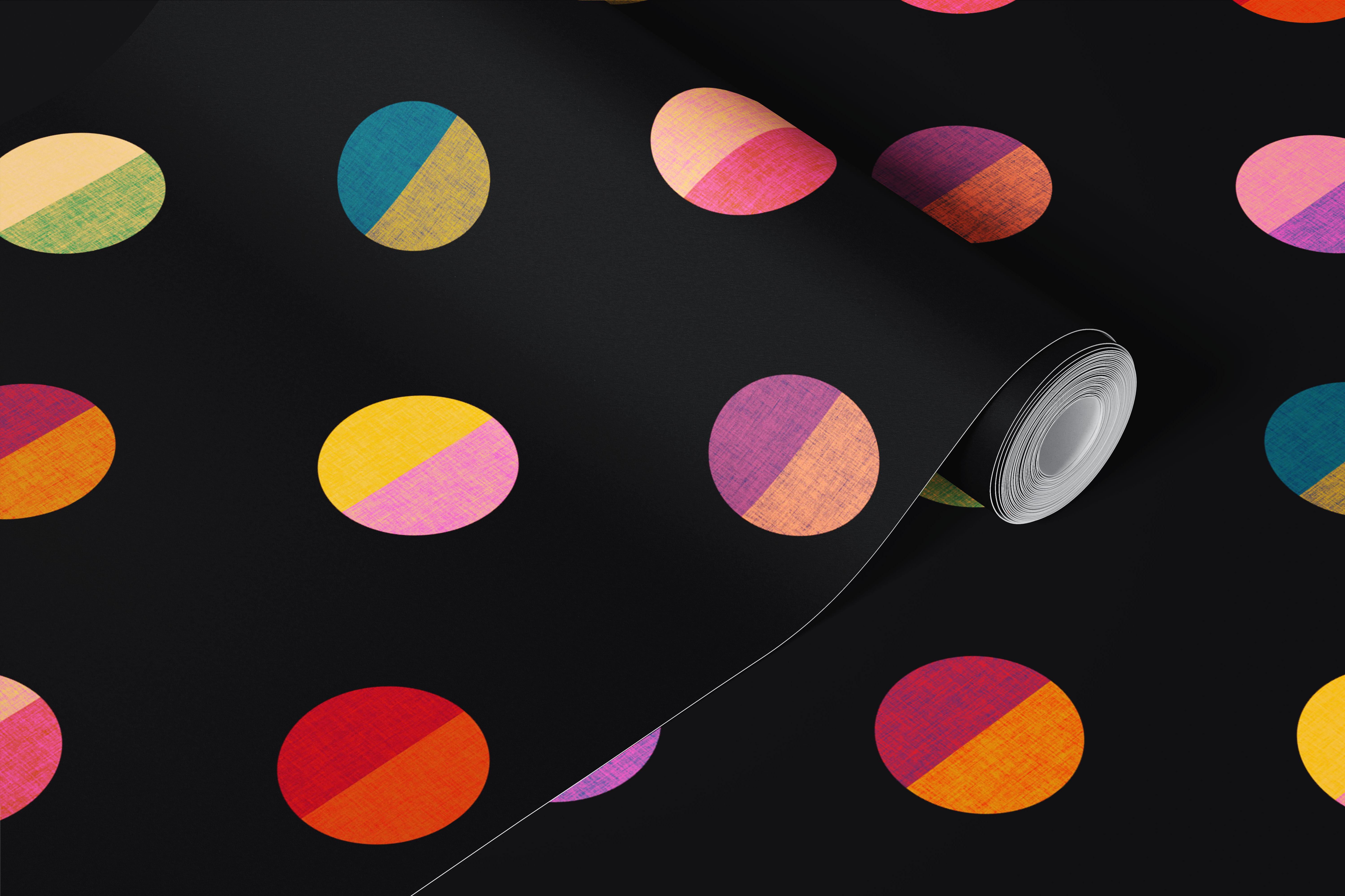 Half-Moon on a Black Night wallpaper in a room