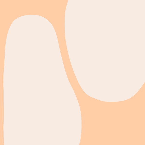 Soft Peach Organic Shapes