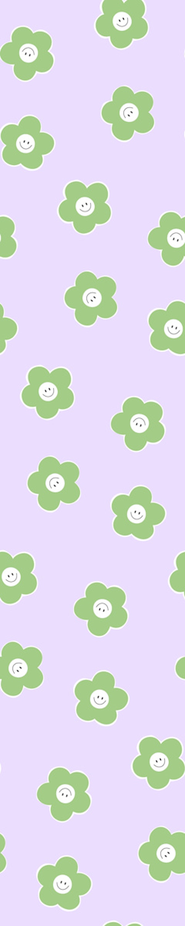 Cute Smiley Daisies on purple