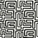 Black White Bold Maze