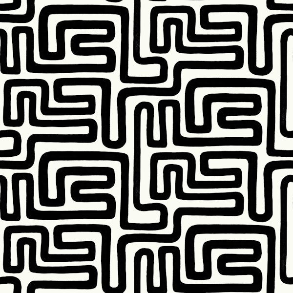 Black White Bold Maze
