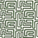 Olive Green Bold Maze Lines Geometric