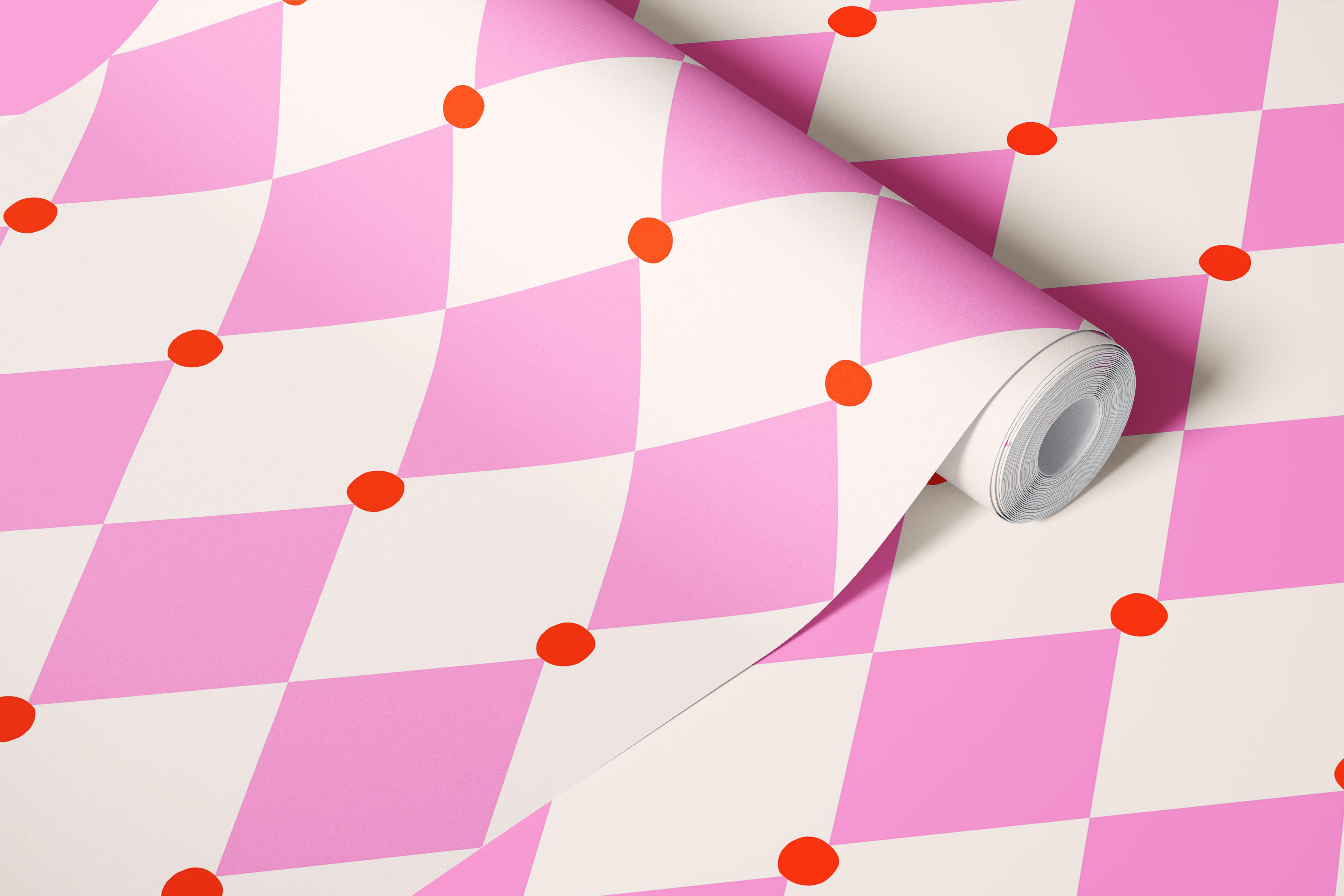 Pink Harlequin Diamonds Tapetendesign