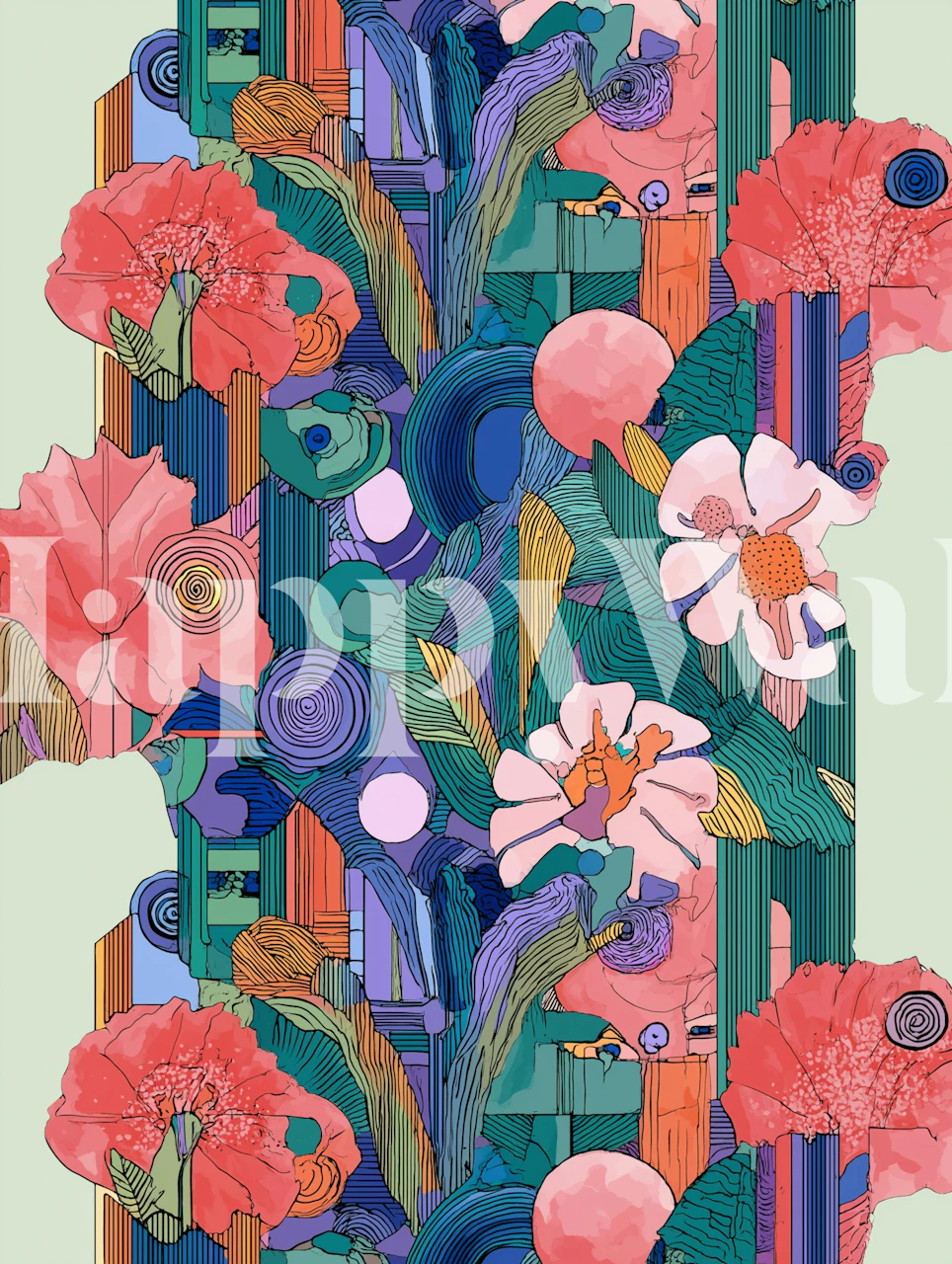 Overlook wallpaper design in a room