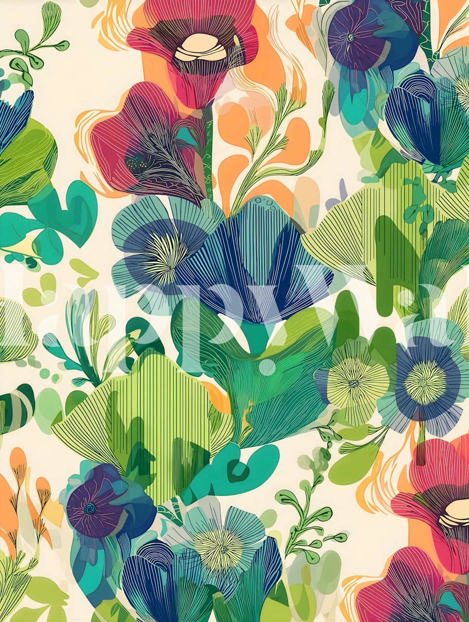 Nieu Island tapeta v barevném pokoji