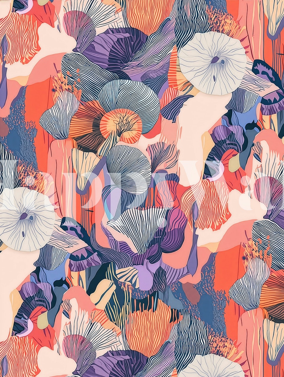 Osaka Temple wallpaper in a stylish room