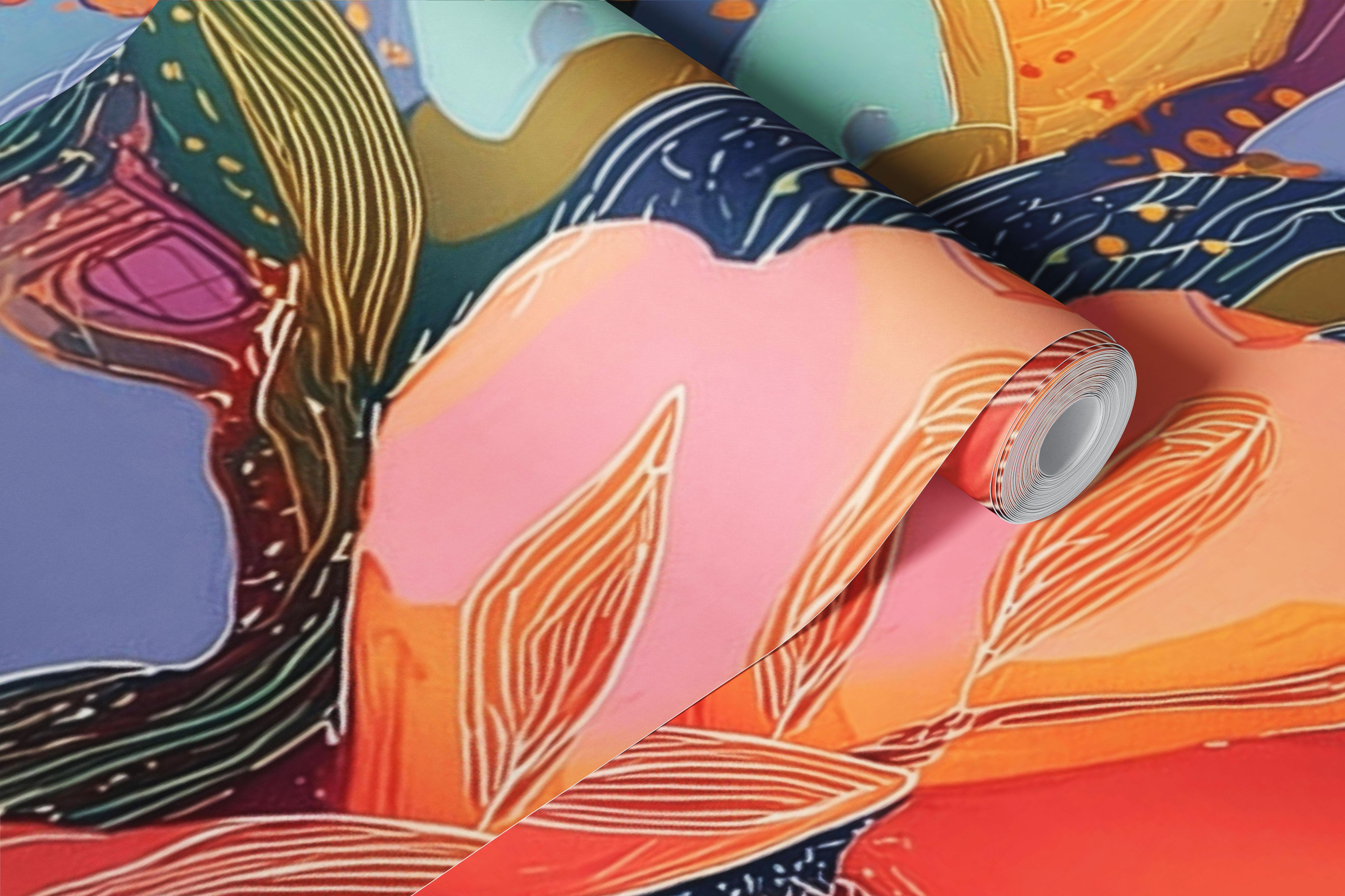 Diseño de papel pintado Paradisium en una habitación