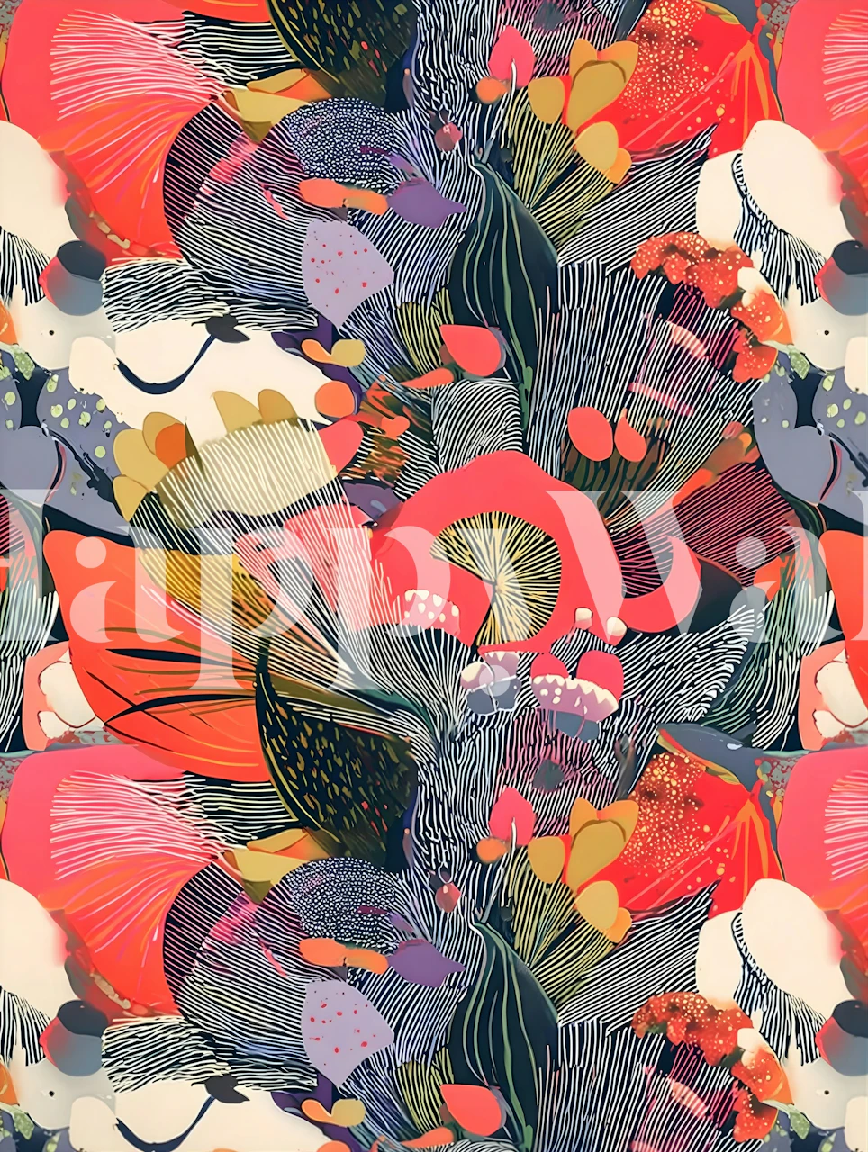 Tuvalu behangontwerp in een kamer