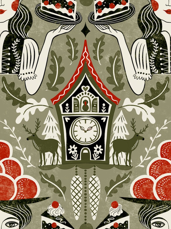 black forest cherry cake cuckoo clock