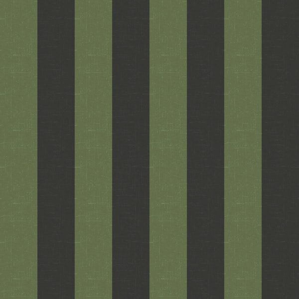 Rustic Olive and charcoal Stripe Linen Look