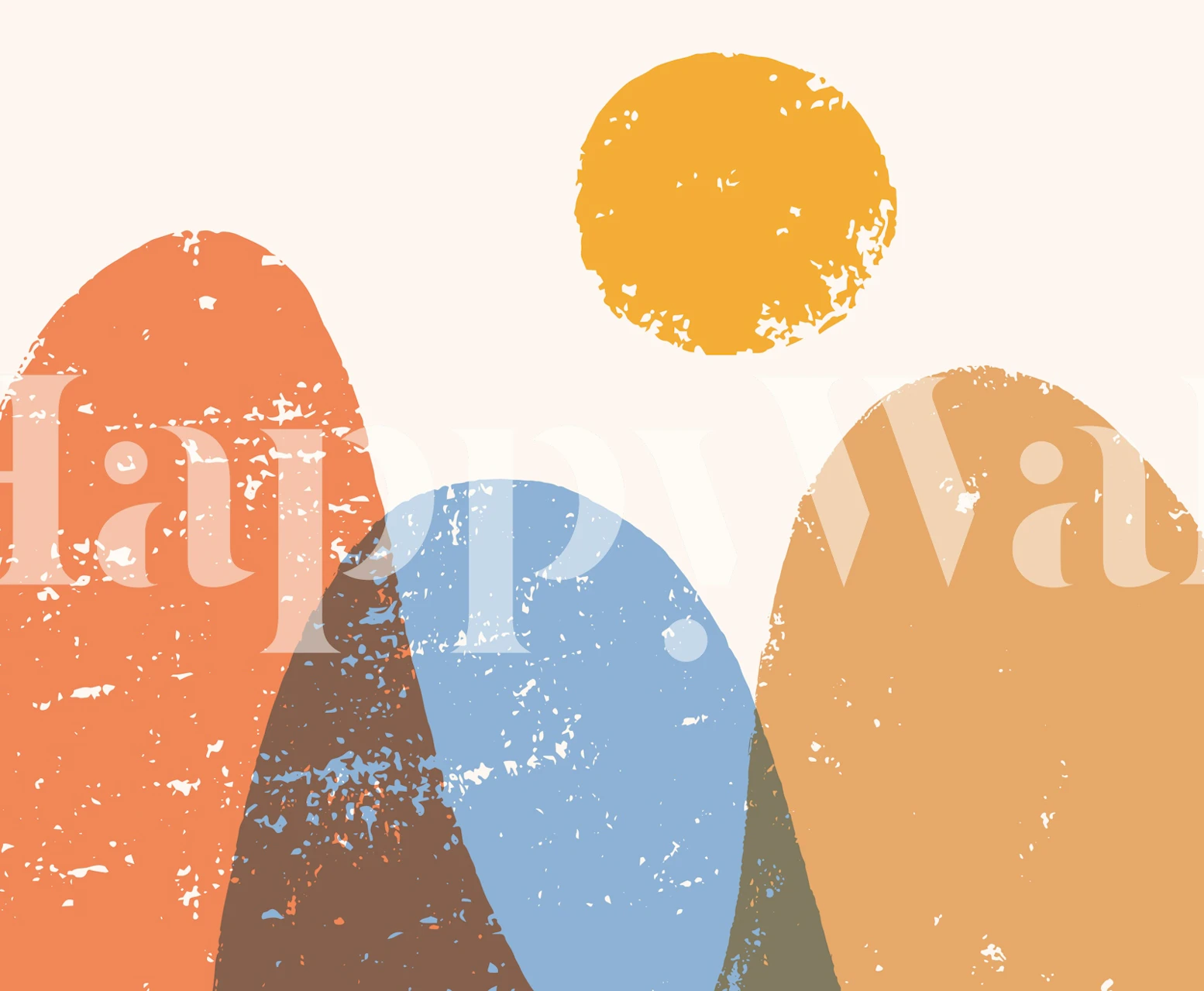 Minimal Sun Over Hills wallpaper design