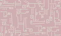 Boho Dusty Pink Linework tapet