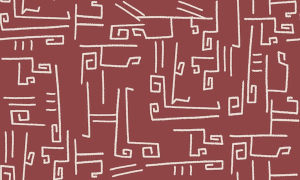 Boho Pomegranate Linework