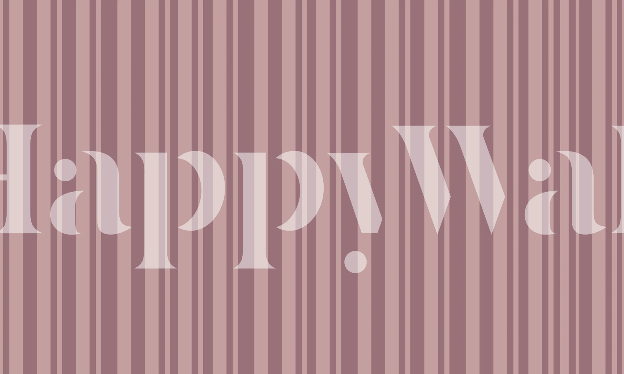 Dusty Rose Vertical Stripes wallpaper in a room