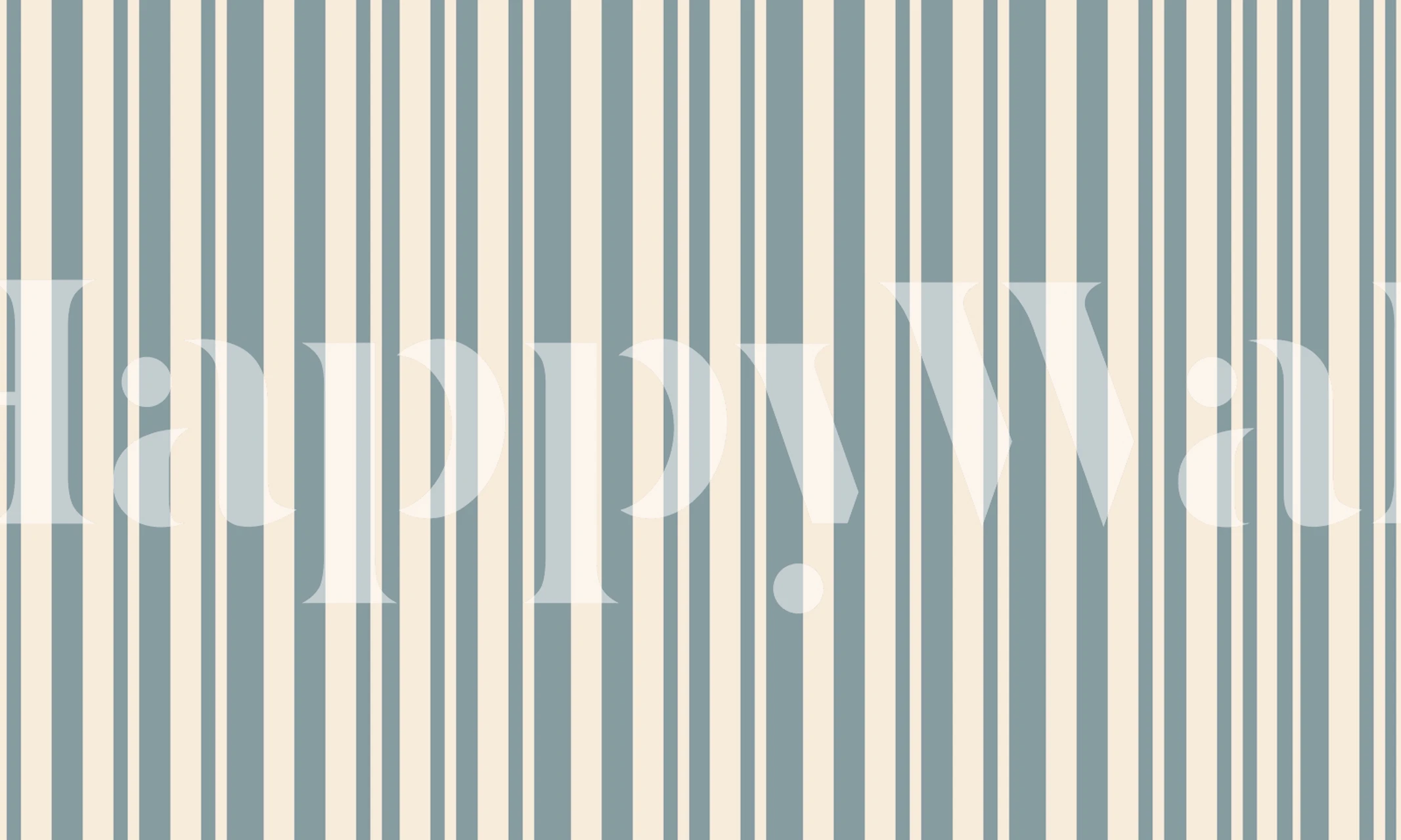 Dusty Blue vertical Stripes wallpaper in a room