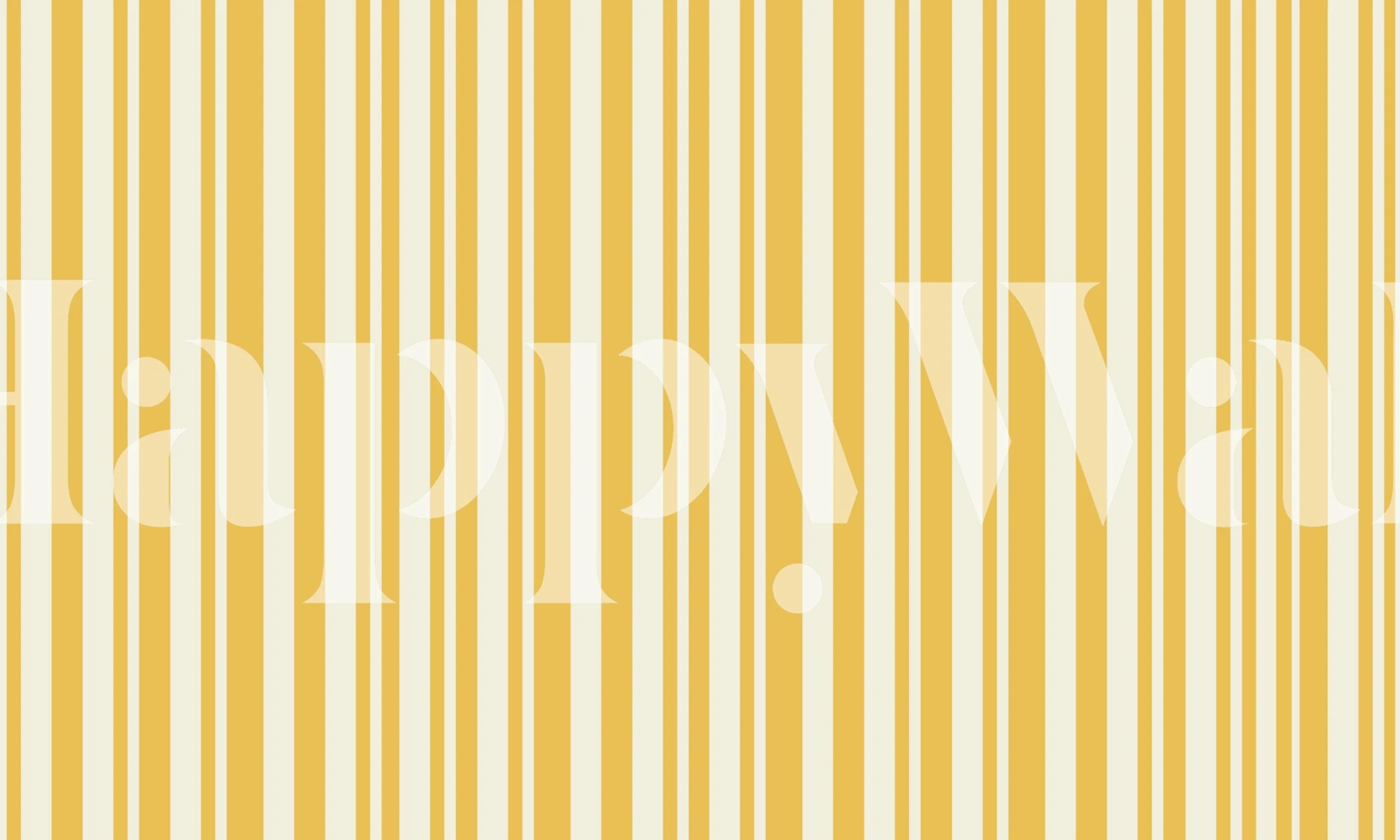Yellow vertical stripes wallpaper in a room