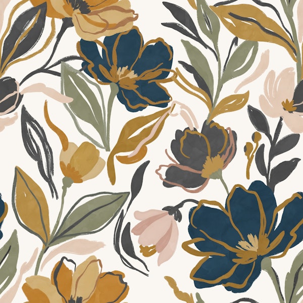 Modern Botanical Brush Florals