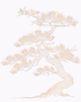 Soft Beige Japanese Pine tapet
