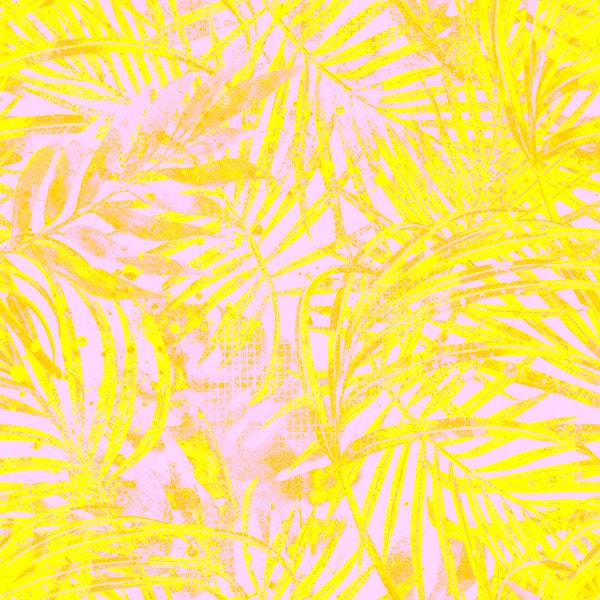 Neon Yellow Tropical Leaves