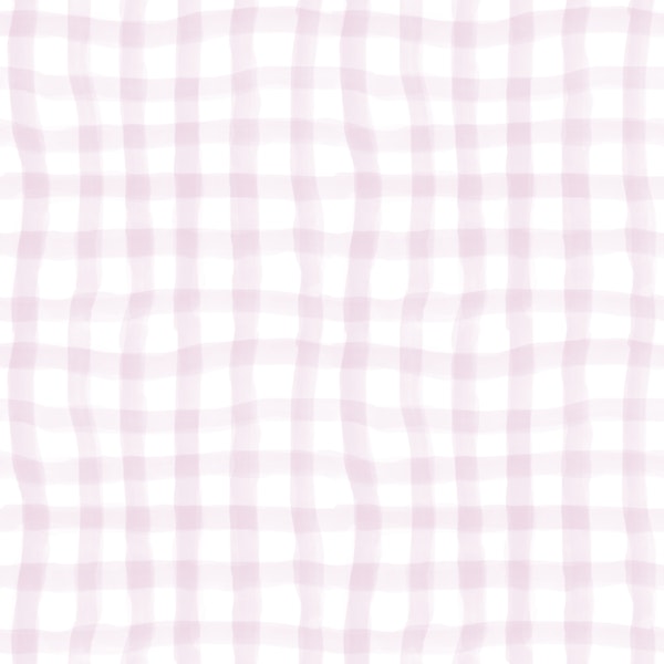 Soft Pink Gingham Check - scale half