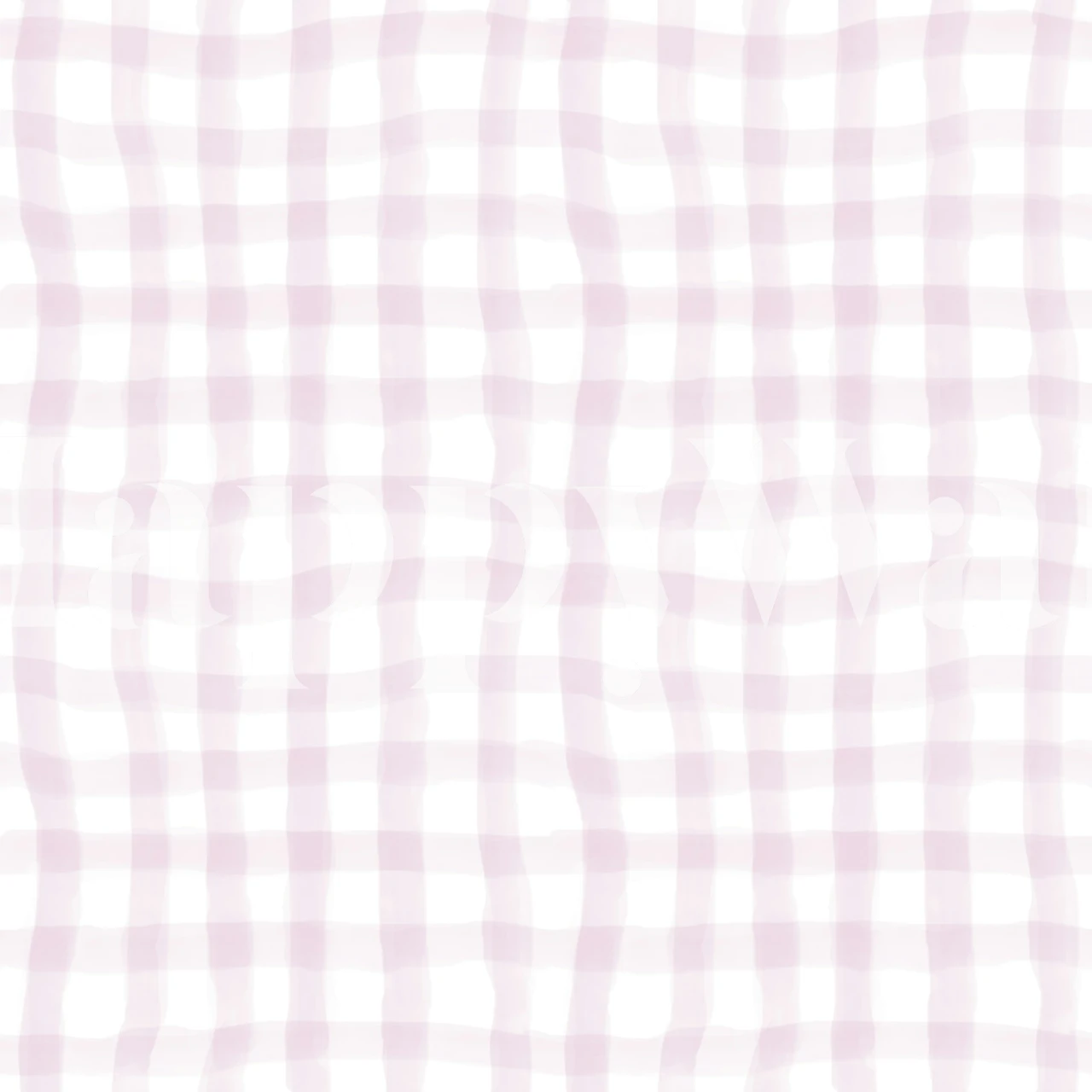 Papel pintado de cuadros vichy rosa suave en interior