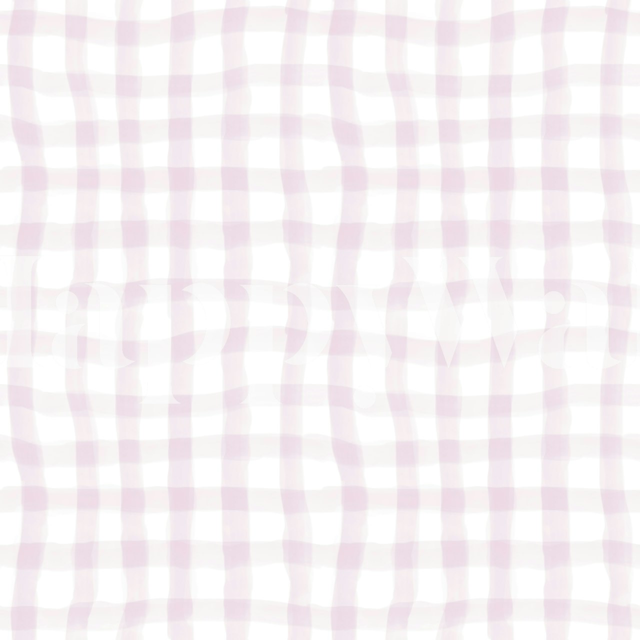 Zachte roze gingham geruite behang in interieur