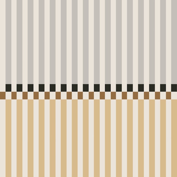 Modern Stripes blue and yellow Check Border