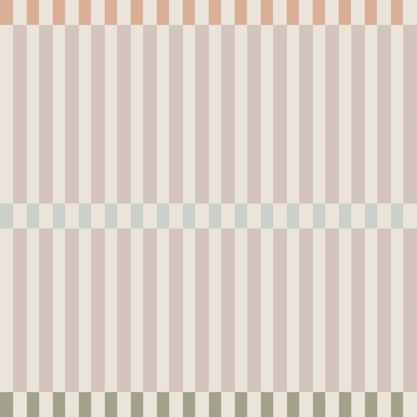Muted Coastal Stripe Check