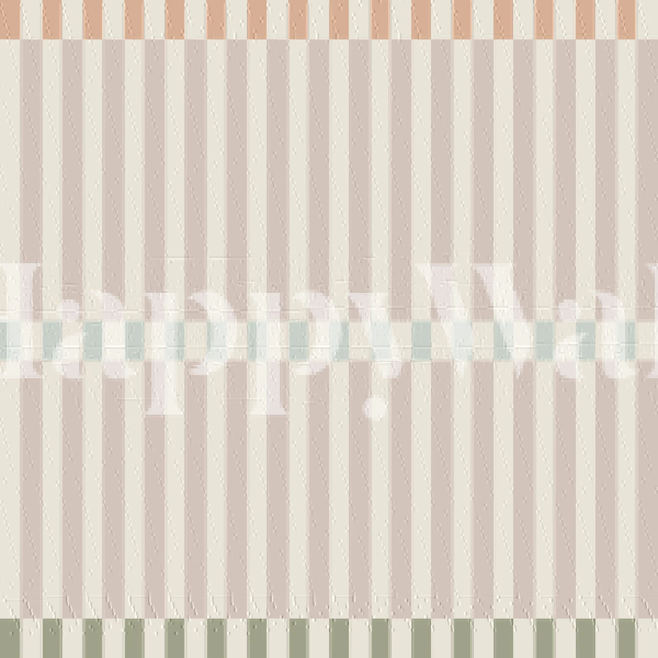 Muted Coastal Stripe Check wallpaper in a room