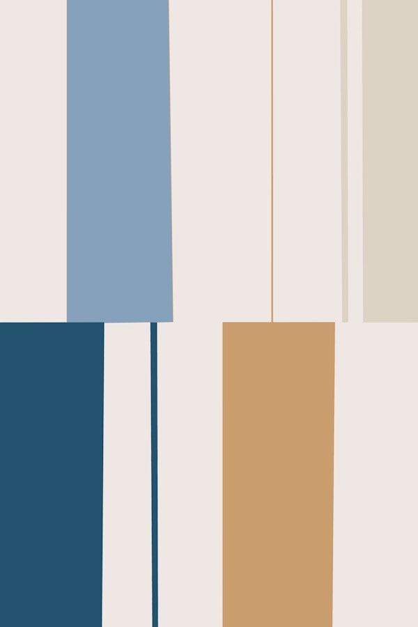 Mosaic Blue 1 | Organic Geometric Abstract