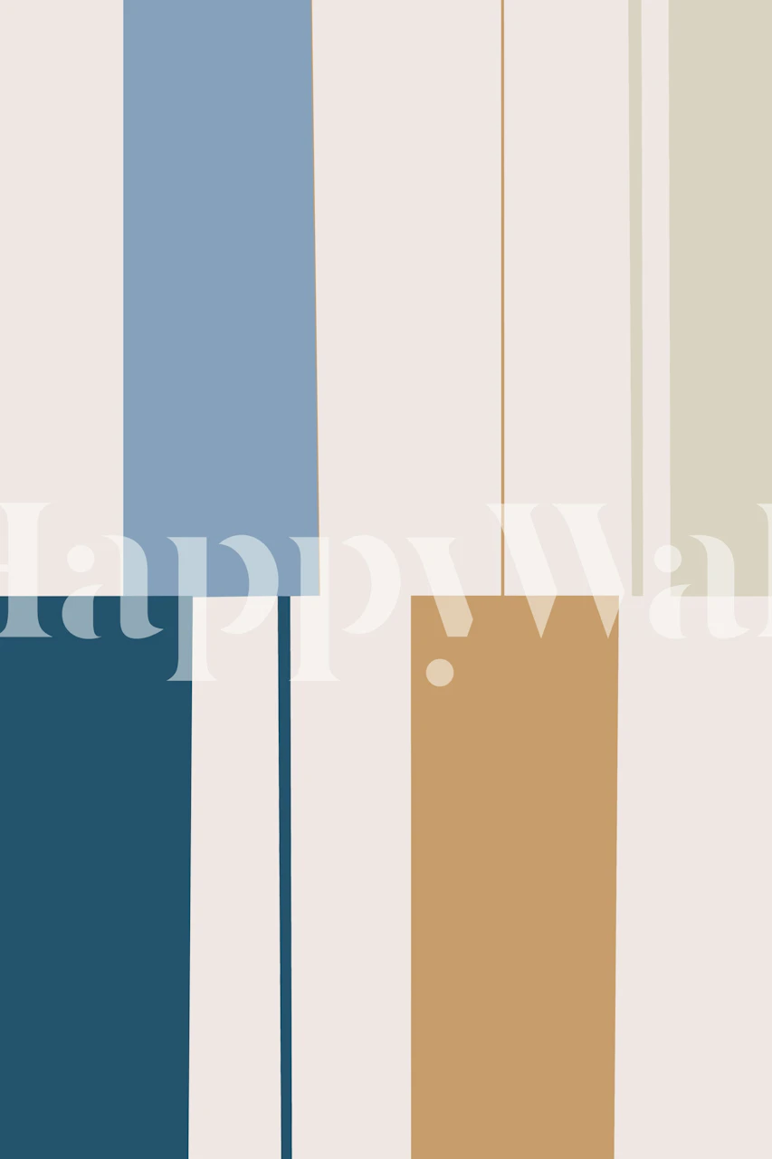 Mosaic Blue 1 tapet i et moderne rum