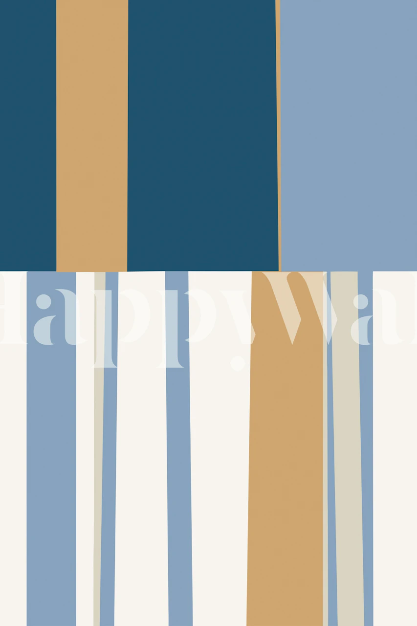 Mosaic Blue 4 wallpaper in a modern room