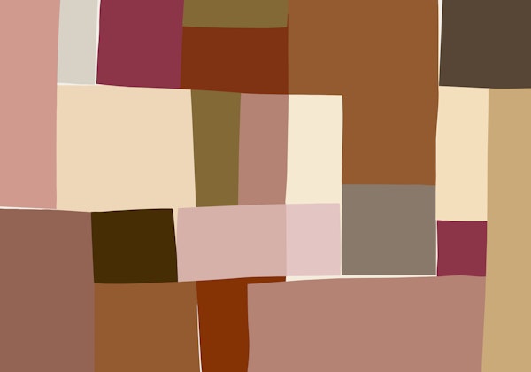 Mosaic Colorblocking | Tan Burgundy Olive