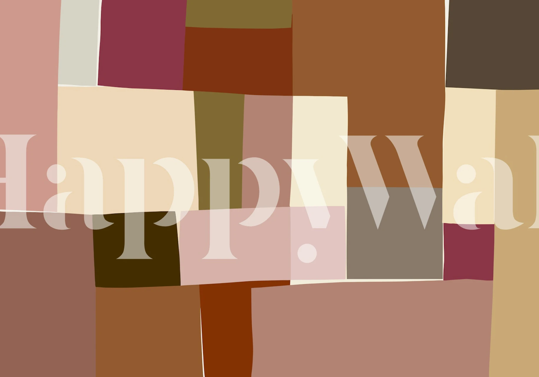 Mosaic Colorblocking wallpaper in a room