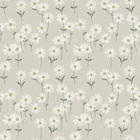 Vintage Daisy Meadow - Pale Taupe wallpaper