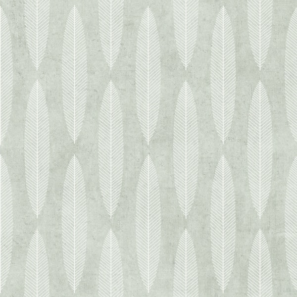 Textured Scandi Leaf - Stone Grey